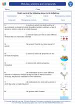 Science - Seventh Grade - Vocabulary: Mixtures, solutions and compounds