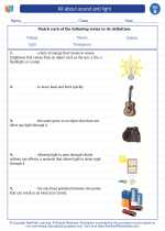 Science - Second Grade - Vocabulary: All about sound and light