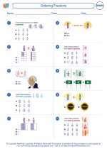 Mathematics - Sixth Grade - Worksheet: Ordering Fractions