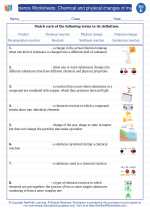 chemical and physical changes of matter 5th grade science worksheets and answer key study guides and vocabulary sets