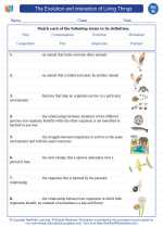 Science - Eighth Grade - Vocabulary: The Evolution and interaction of Living Things