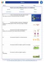 Motion. 7th Grade Science Worksheets and Answer key, Study Guides and