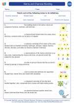 Chemistry - High School - Vocabulary: Atoms and Chemical Bonding