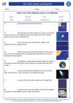 our solar system and beyond 4th grade science worksheets and answer