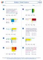 multiply divide fractions sixth grade math worksheets and answer keys study guides