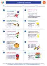English Language Arts - Third Grade - Worksheet: Combining Sentences