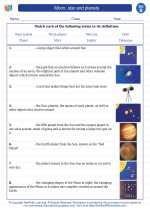 Science - Second Grade - Vocabulary: Moon, star and planets