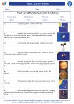 Science - Second Grade - Vocabulary: Moon, star and planets