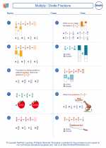 multiply divide fractions sixth grade math worksheets and answer keys study guides