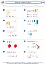 Mathematics - Sixth Grade - Worksheet: Multiply/Divide Fractions
