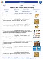 Minerals. Eights Grade Science Worksheets and Answer key ...