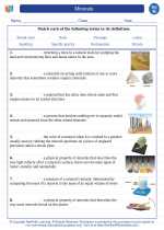Minerals. Eights Grade Science Worksheets and Answer key ...