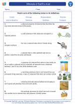 Science - Fifth Grade - Vocabulary: Minerals of Earth's crust