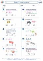 Mathematics - Sixth Grade - Worksheet: Multiply/Divide Fractions