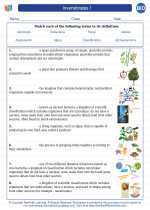 Biology - High School - Vocabulary: Invertebrates I