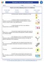 Science - Fifth Grade - Vocabulary: Elements, mixtures and compounds