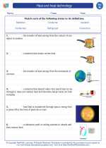 heat and heat technology 8th grade science worksheets and answer key study guides and vocabulary sets