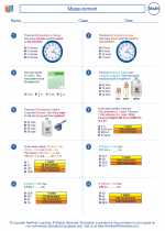 Mathematics - Sixth Grade - Worksheet: Measurement