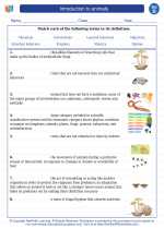 Science - Fourth Grade - Vocabulary: Introduction to animals