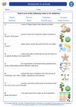 Introduction to animals. Science Worksheets and Study Guides Fourth Grade.