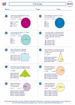 Mathematics - Sixth Grade - Worksheet: Formulas