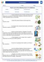 Biology - High School - Vocabulary: Vertebrates I