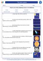 the solar system fifth grade science worksheets and answer keys study guides and vocabulary sets