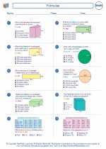 Mathematics - Sixth Grade - Worksheet: Formulas