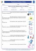 Chemistry - High School - Vocabulary: Properties and States of Matter