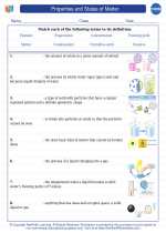 Chemistry - High School - Vocabulary: Properties and States of Matter