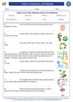 Fishes, Amphibians, and Reptiles. 6th Grade Science Worksheets and