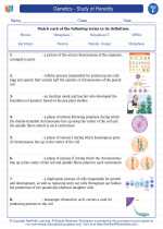 Science - Sixth Grade - Vocabulary: Genetics - Study of Heredity