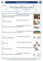 rocks and minerals science worksheets and study guides fourth grade