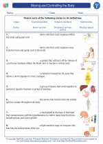 Science - Sixth Grade - Vocabulary: Moving and Controlling the Body