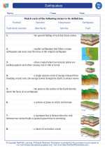 earthquakes 8th grade science worksheets vocabulary sets and answer key