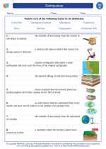 earthquakes 7th grade science worksheets and answer key study guides