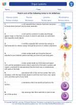 Organ systems. 4th Grade Science Worksheets and Answer keys, Study