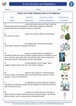 animal diversity and adaptations 5th grade science worksheets and