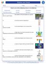 Science - Fourth Grade - Vocabulary: Weather and climate