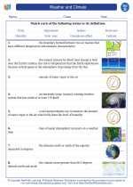 Science - Fourth Grade - Vocabulary: Weather and climate