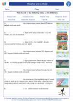 Science - Fourth Grade - Vocabulary: Weather and climate
