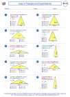 Mathematics - Sixth Grade - Worksheet: Area of Triangles and Quadrilaterals
