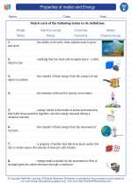 properties of matter and energy 5th grade science worksheets and answer key study guides and vocabulary sets