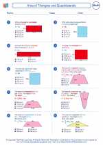 Mathematics - Sixth Grade - Worksheet: Area of Triangles and Quadrilaterals