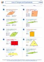 Mathematics - Sixth Grade - Worksheet: Area of Triangles and Quadrilaterals