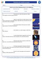Science - Sixth Grade - Vocabulary: Studying and exploring space