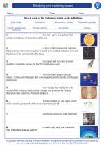 Science - Sixth Grade - Vocabulary: Studying and exploring space