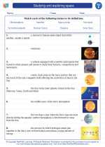 Science - Sixth Grade - Vocabulary: Studying and exploring space