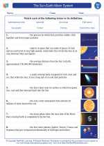 The Sun Earth Moon System Science Worksheets And Study Guides Seventh Grade