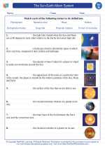 The Sun-Earth-Moon System. Science Worksheets and Study Guides Seventh ...